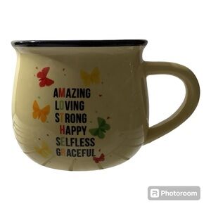 Silly Obsessions Large Middle Body 12oz. Tea Cup Coffee Mug Ceramic Porcelain